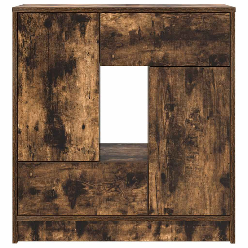 vidaXL füstölt tölgy komód fiókokkal és ajtókkal 70,5x34x74,5 cm