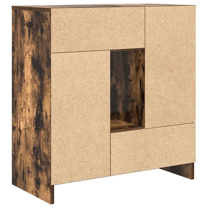 vidaXL füstölt tölgy komód fiókokkal és ajtókkal 70,5x34x74,5 cm