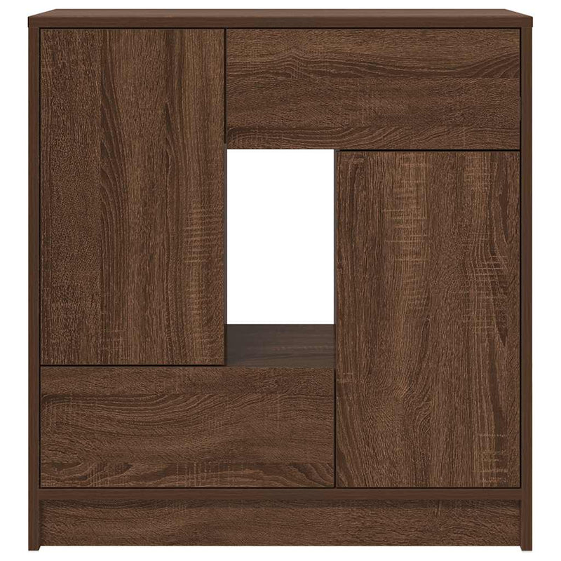 vidaXL barna tölgy komód fiókokkal és ajtókkal 70,5x34x74,5 cm