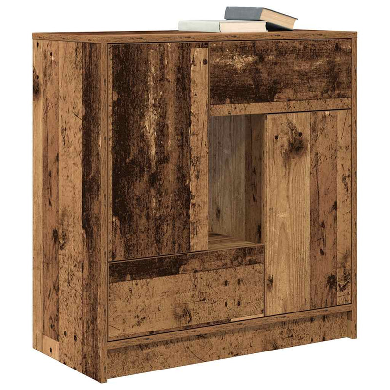 vidaXL antik fa komód fiókokkal és ajtókkal 70,5x34x74,5 cm