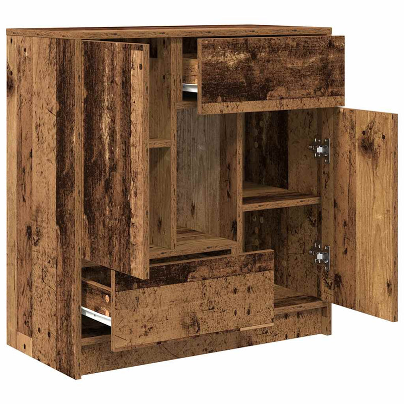 vidaXL antik fa komód fiókokkal és ajtókkal 70,5x34x74,5 cm