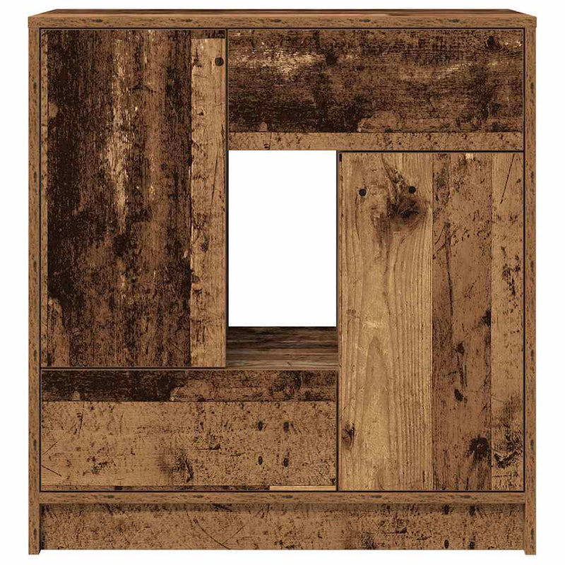 vidaXL antik fa komód fiókokkal és ajtókkal 70,5x34x74,5 cm