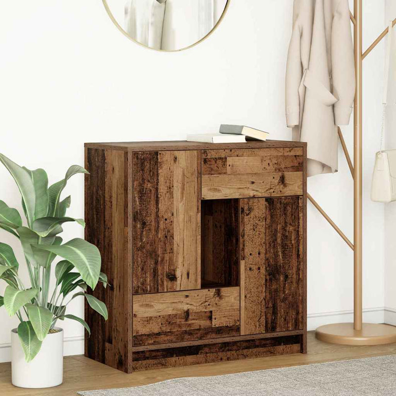 vidaXL antik fa komód fiókokkal és ajtókkal 70,5x34x74,5 cm