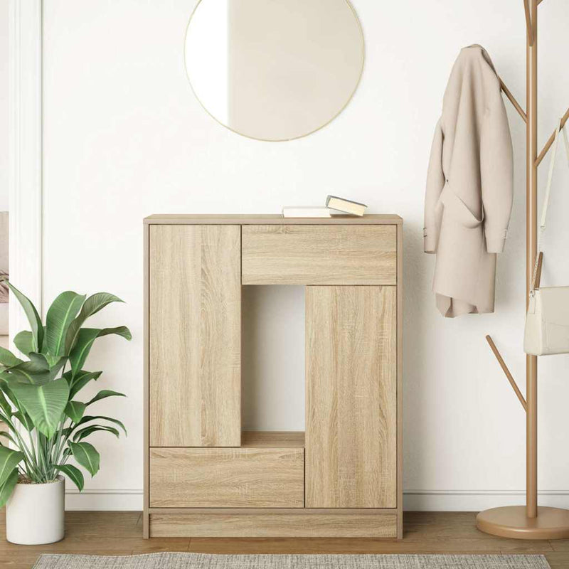 vidaXL sonoma tölgy komód fiókokkal és ajtókkal 73x31x90 cm