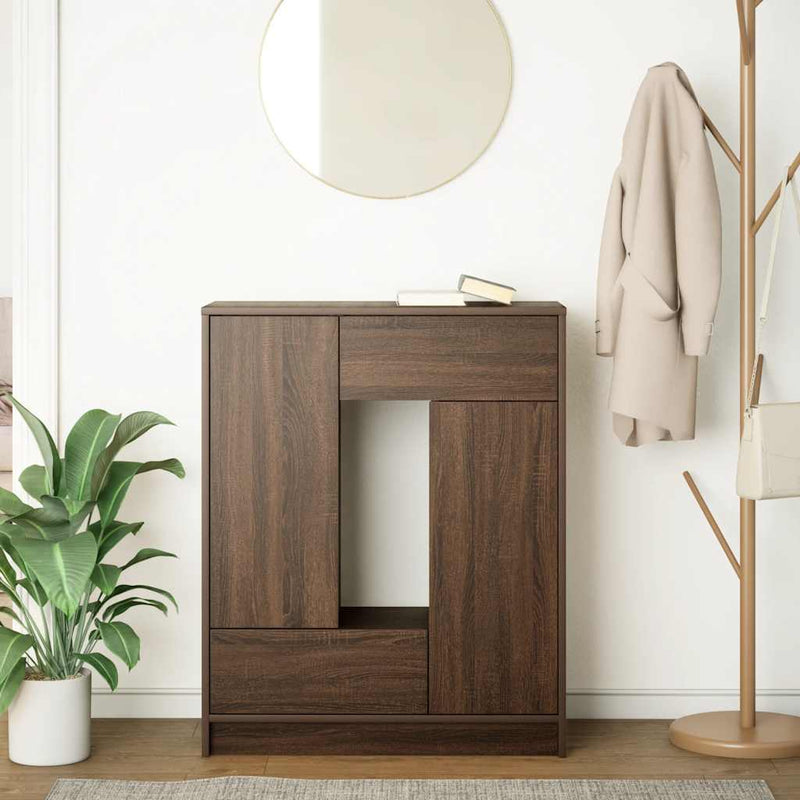 vidaXL barna tölgy komód fiókokkal és ajtókkal 73x31x90 cm