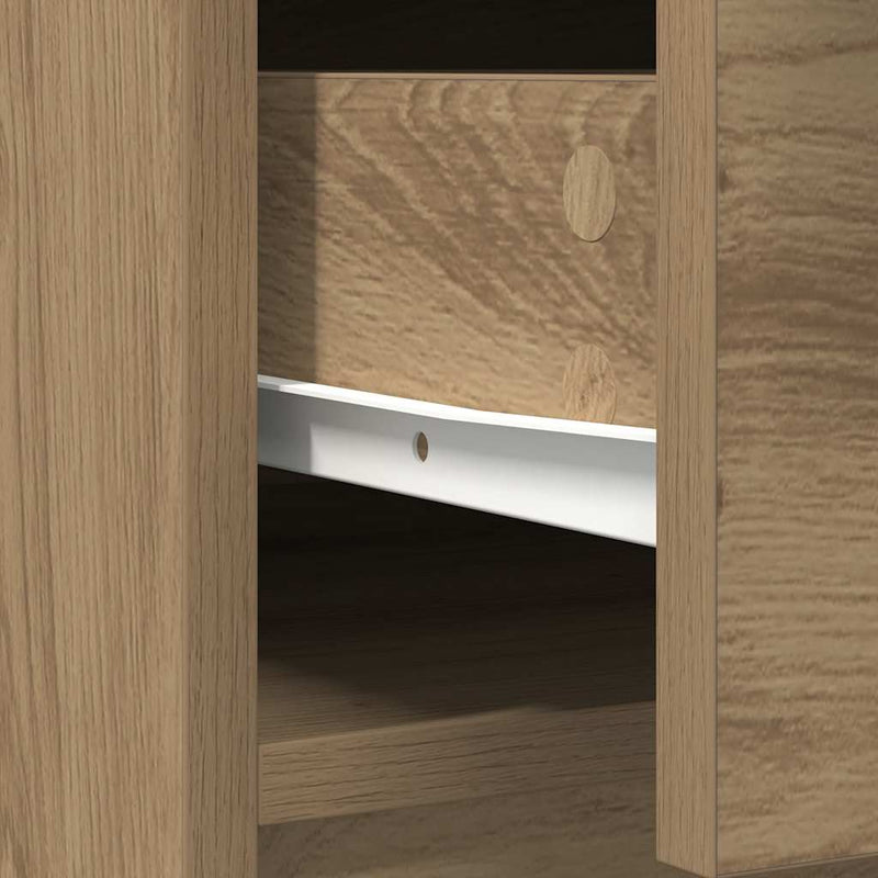 vidaXL kézműves tölgy komód fiókokkal és ajtókkal 73x31x90 cm