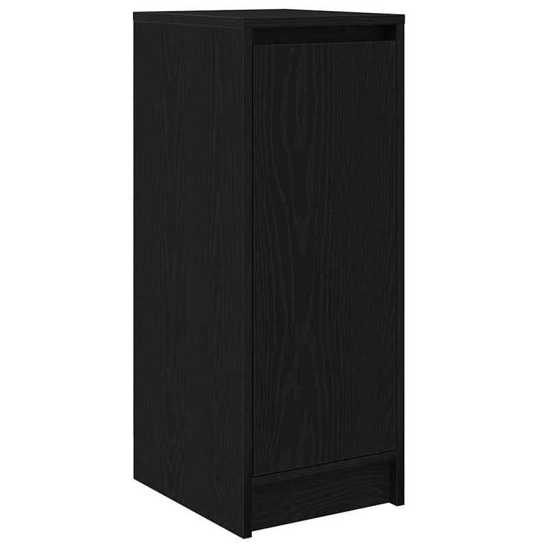 vidaXL fekete tölgy szerelt fa cipősszekrény 29,5x34x76 cm