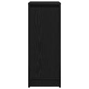 vidaXL fekete tölgy szerelt fa cipősszekrény 29,5x34x76 cm