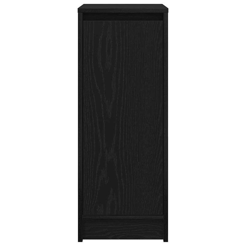 vidaXL fekete tölgy szerelt fa cipősszekrény 29,5x34x76 cm