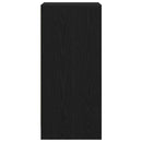 vidaXL fekete tölgy szerelt fa cipősszekrény 29,5x34x76 cm