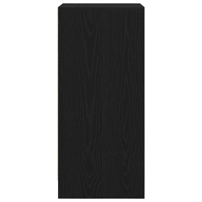 vidaXL fekete tölgy szerelt fa cipősszekrény 29,5x34x76 cm