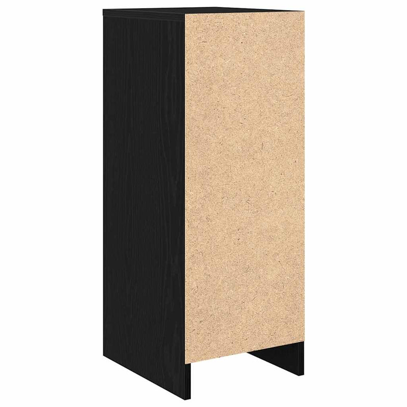 vidaXL fekete tölgy szerelt fa cipősszekrény 29,5x34x76 cm