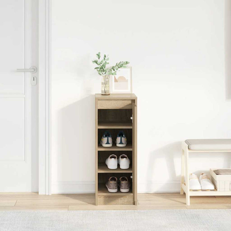 vidaXL sonoma tölgy színű szerelt fa cipőszekrény 29,5x34x76 cm