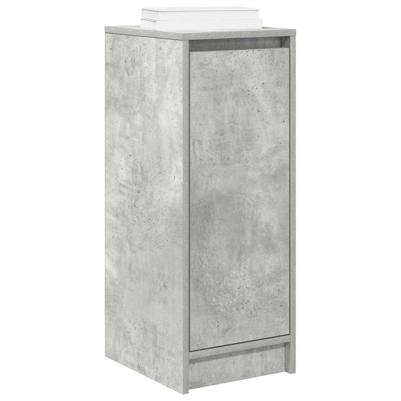 vidaXL betonszürke szerelt fa cipőszekrény 29,5x34x76 cm