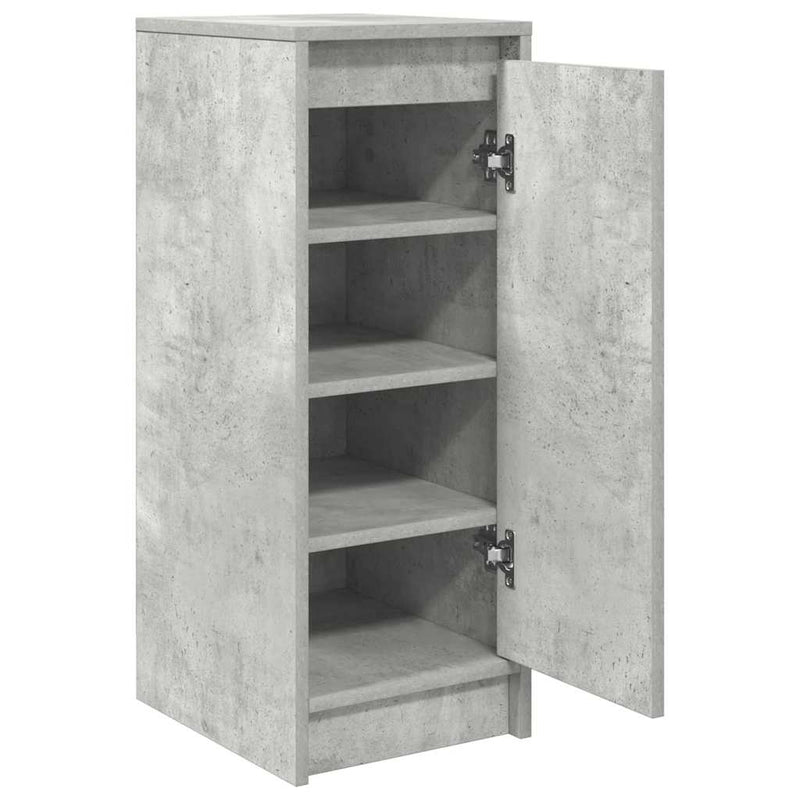 vidaXL betonszürke szerelt fa cipőszekrény 29,5x34x76 cm