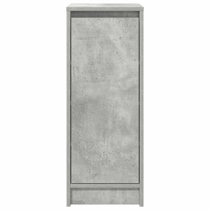 vidaXL betonszürke szerelt fa cipőszekrény 29,5x34x76 cm