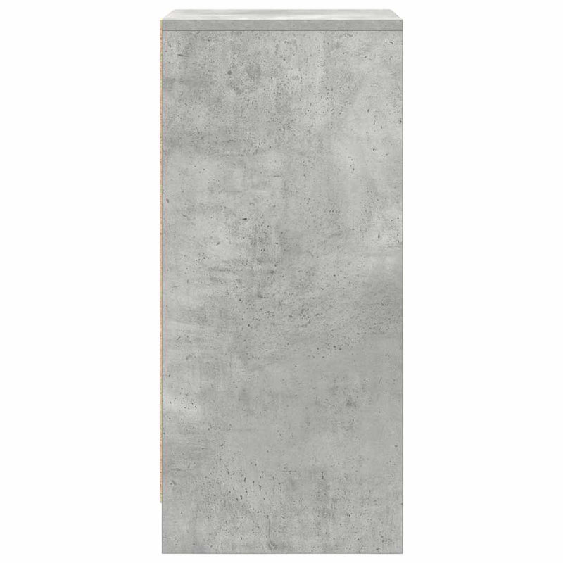 vidaXL betonszürke szerelt fa cipőszekrény 29,5x34x76 cm