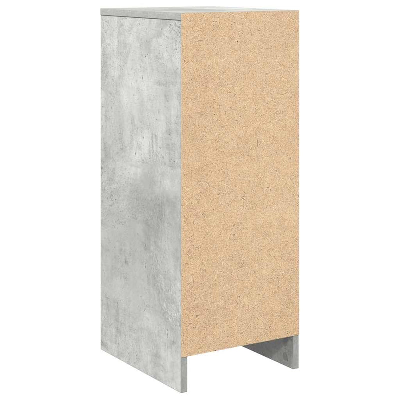 vidaXL betonszürke szerelt fa cipőszekrény 29,5x34x76 cm