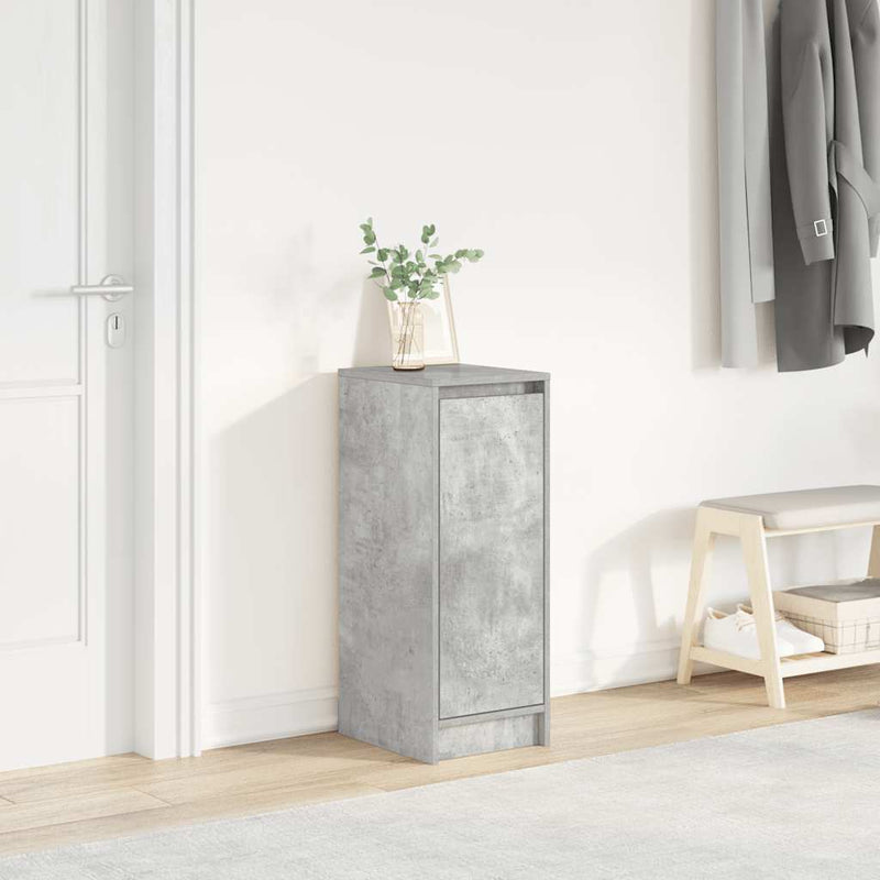 vidaXL betonszürke szerelt fa cipőszekrény 29,5x34x76 cm