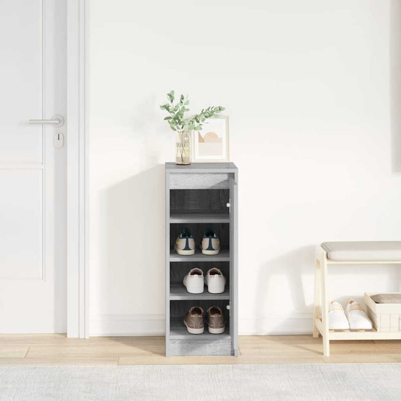 vidaXL szürke sonoma színű szerelt fa cipőszekrény 29,5x34x76 cm
