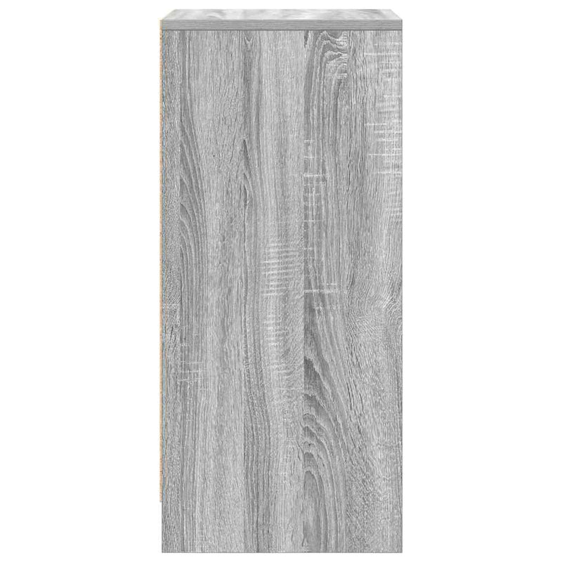 vidaXL szürke sonoma színű szerelt fa cipőszekrény 29,5x34x76 cm
