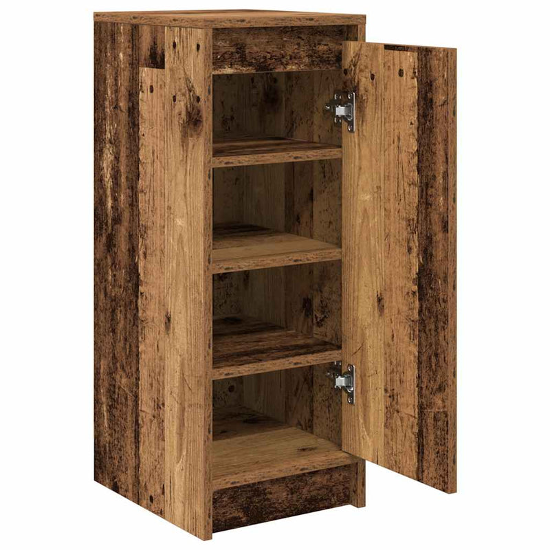 vidaXL antik fa színű szerelt fa cipősszekrény 29,5x34x76 cm