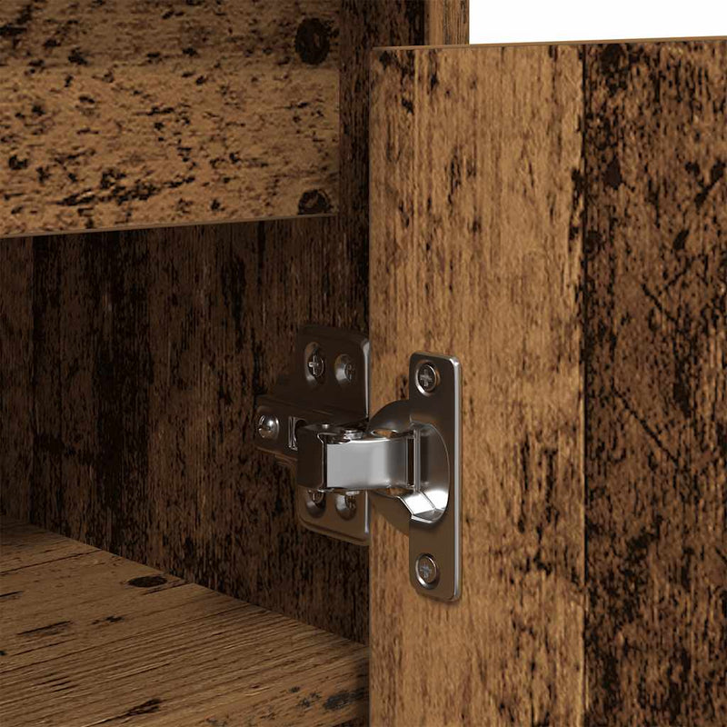 vidaXL antik fa színű szerelt fa cipősszekrény 29,5x34x76 cm