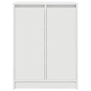 vidaXL fehér szerelt fa cipősszekrény 57x34x76 cm