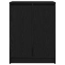 vidaXL fekete tölgy szerelt fa cipősszekrény 57x34x76 cm