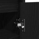 vidaXL fekete tölgy szerelt fa cipősszekrény 57x34x76 cm