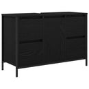 vidaXL fekete tölgy mosdószekrény fiókokkal 90x34,5x60 cm