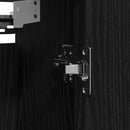 vidaXL fekete tölgy fürdőszoba fali szekrény tükörrel 60x21x60 cm