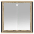 vidaXL tölgy színű fürdőszoba fali szekrény tükörrel 60x21x60 cm