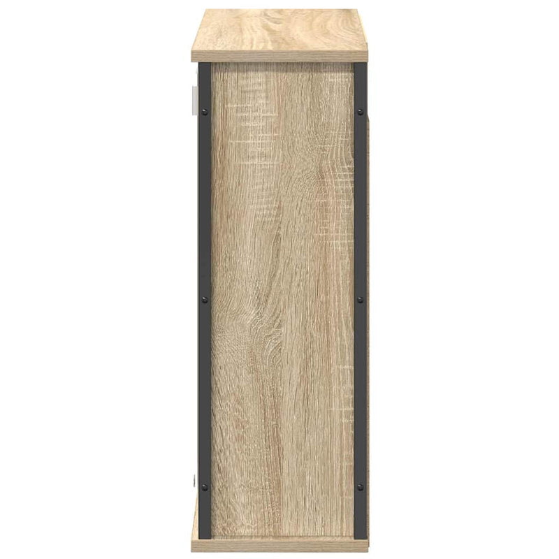 vidaXL tölgy színű fürdőszoba fali szekrény tükörrel 60x21x60 cm