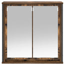 vidaXL füstölt tölgy fürdőszoba fali szekrény tükörrel 60x21x60 cm