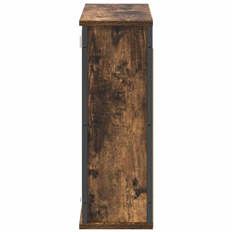 vidaXL füstölt tölgy fürdőszoba fali szekrény tükörrel 60x21x60 cm