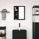 vidaXL fekete tölgy fürdőszoba fali szekrény tükörrel 50x21x60 cm