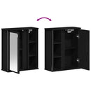 vidaXL fekete tölgy fürdőszoba fali szekrény tükörrel 50x21x60 cm