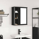 vidaXL fekete tölgy fürdőszoba fali szekrény tükörrel 50x21x60 cm