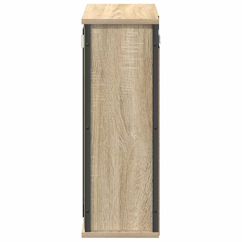 vidaXL tölgy színű fürdőszoba fali szekrény tükörrel 50x21x60 cm
