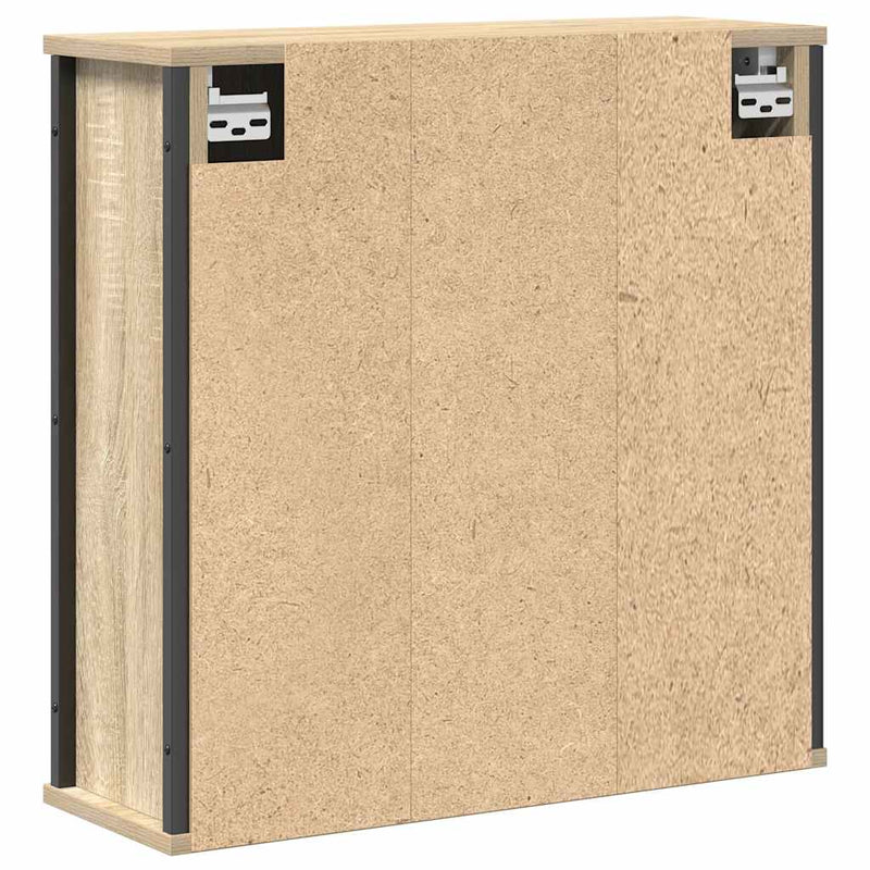 vidaXL tölgy színű fürdőszoba fali szekrény tükörrel 50x21x60 cm