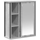 vidaXL szürke sonoma fürdőszoba fali szekrény tükörrel 50x21x60 cm