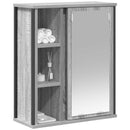 vidaXL szürke sonoma fürdőszoba fali szekrény tükörrel 50x21x60 cm