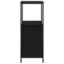 vidaXL fekete tölgy fürdőszobaszekrény polcokkal 36x35x95 cm