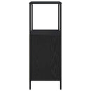 vidaXL fekete tölgy fürdőszobaszekrény polcokkal 36x35x95 cm