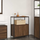 vidaXL barna tölgy fürdőszobaszekrény polcokkal 76,5x35x95 cm