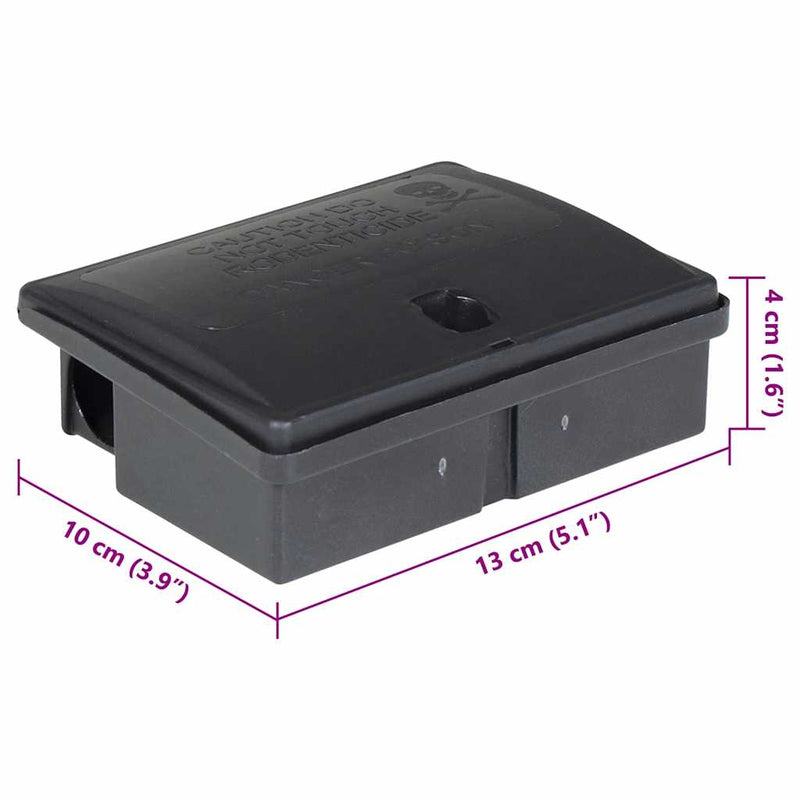 vidaXL 5 db fekete egérfogó 13x10x4cm