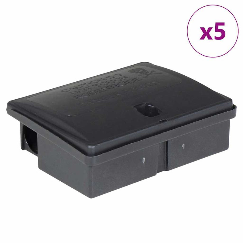 vidaXL 5 db fekete egérfogó 13x10x4cm