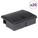 vidaXL 20 db fekete egérfogó 13x10x4 cm