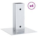 vidaXL 4 db horganyzott acélból oszlopalapok négyzet alakúak 46x46 mm